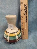 4.5" Native Pottery, Signed American Horse
