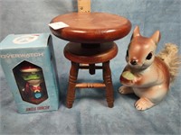 Squirrel, Jingle Tracer Ornament & Toy Stool