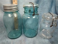 (3) Vintage Ball Canning Jars