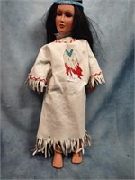 Porcelain Beaded Leather 16" Doll