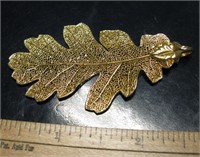 Real Gold Plated Leaf Pendant