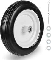 B8384 13" 3.50-8" Solid Flat Free Tires and Wheels