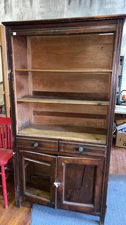Antique Pie Safe Cabinet, 6'T x 38"W x 8"D