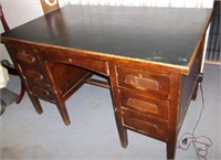 Antique Oak Desk was owned by Dr. Brukhart