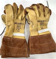(2) Kunz Glove Co Small Buckskin Gloves