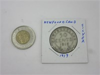 0.50$ Newfoundland 1919 silver