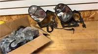 2 Side Mirrors Portable with 8 New Castor Wheels