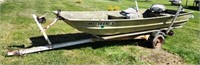 14ft  Jon Boat w/ trailer no title