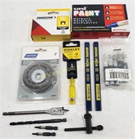 Drill Bit, Wire Wheel Brush, Paint Markers, & More