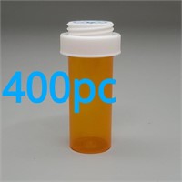 400pc 8 dram Amber Vial & Reversible Caps