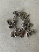 Sterling bracelet with sterling charms