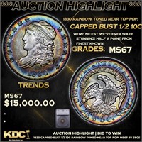 ***Auction Highlight*** 1830 Capped Bust Half Dime