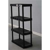 Plastic Black  4 Tier Shelf