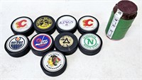 9 rondelles hockey Oilers mix