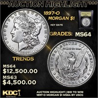 ***Auction Highlight*** 1897-o Morgan Dollar $1 Gr