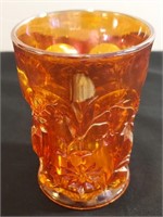 Marigold Iridescent Carnival Glass Tumbler Star