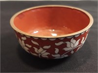 Vintage Hand Made Copper Enamelware Bowl China