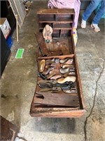 Antique Cobblers Bench w/ Items