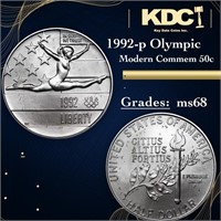 1992-p Olympic Modern Commem Half Dollar 50c Grade