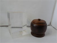 Wooden Container & Hard Plastic Base