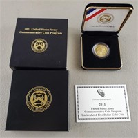 2011P US Army $5 Gold Commemorative Gov Packaging