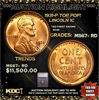 ***Auction Highlight*** 1931-p Lincoln Cent TOP PO