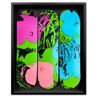 Warhol (1928-1987), "Flowers - Green/Pink" Framed
