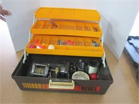 REBEL TACKLE BOX WITH MISC FISHING TACKLE