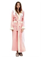 Womens Long Robe with Hooded Full Length Soft Plus