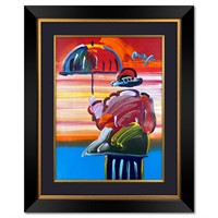 Peter Max, "Umbrella Man" Framed One-of-a-Kind Acr