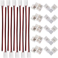 FSJEE 8mm 2 Pin LED Strip Connector Kit with