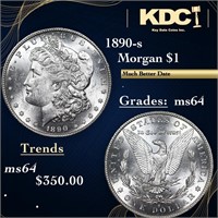 1890-s Morgan Dollar $1 Grades Choice Unc