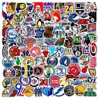 TUMAJI 100Pcs Ice Hockey Team Fans Logo Stickers,