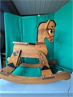 Vintage Wooden Rocking Horse 31” long