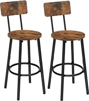 HOOBRO Bar Stools with Back Set of 2, Bar Chairs