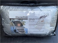 Glacier pod stroller, car seat, cover muff