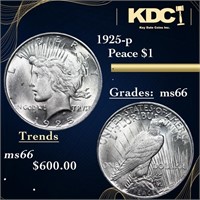 1925-p Peace Dollar 1 Grades GEM+ Unc