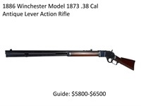 Winchester Model 1873 .38 Cal Antique Rifle