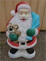 Santa w/ Toy Bear Blow Mold 39" H