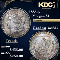 1885-p Morgan Dollar $1 Grades GEM+ Unc