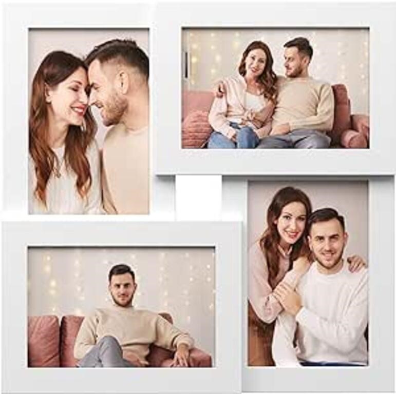 SONGMICS Collage Picture Frames for 4 Photos, 4 x