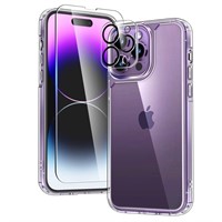 TAURI 5 in 1 for iPhone 14 Pro Max Case, 1X Clear