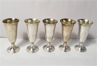 5 Tiffany & Co. sterling silver cordials