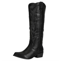 SheSole Women's Knee High Cowboy Boots Cowgirl Low