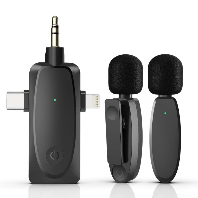 MAXTOP 3 in 1 Mini Microphone Wireless Lavalier Mi