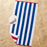 SM2932 Striped Beach Towel, 38” x 72"