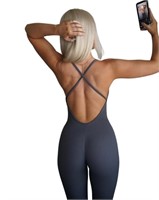 AUROLA Strappy Jumpsuits for Women Workout Yoga Gy