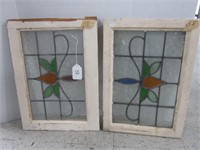 2 STAINED GLASS WINDOWS