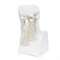 Obstal 10 PCS Satin Chair Sashes Bows for Wedding