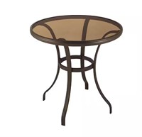 W2156  28in Round Bistro Table with Glass Top